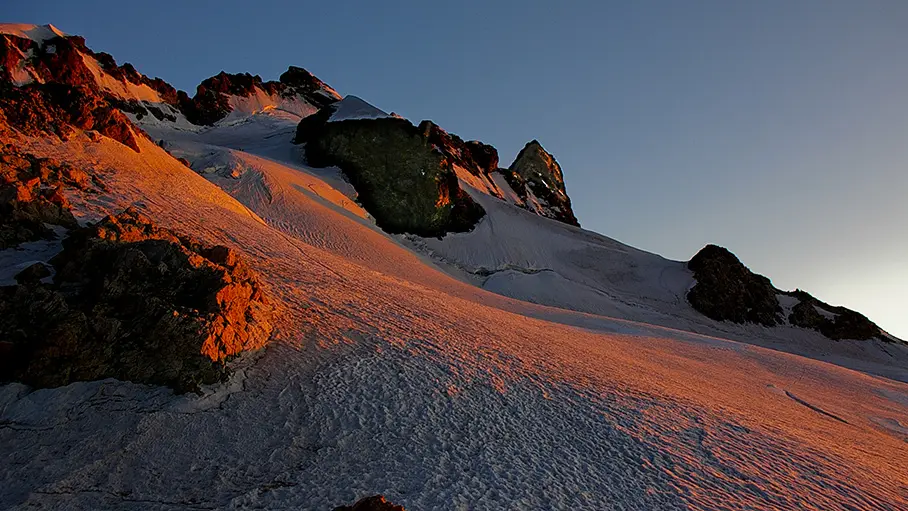 Coucher de soleil au refuge de l'Aigle - La Grave