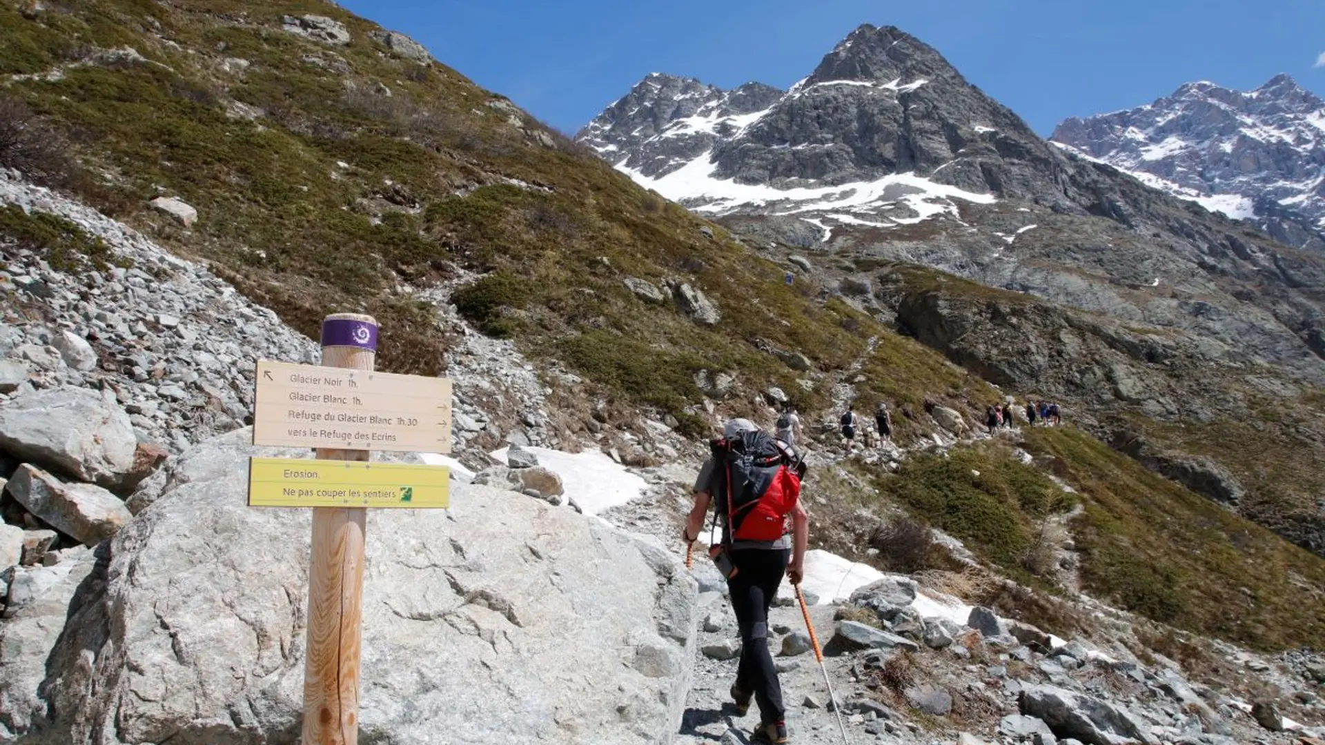 Montée au glacier Blanc