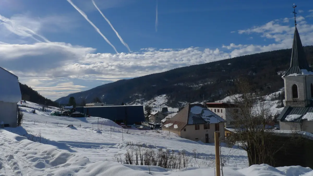 Gîte La Pierre à Sel - Vue de l'appartement en hiver