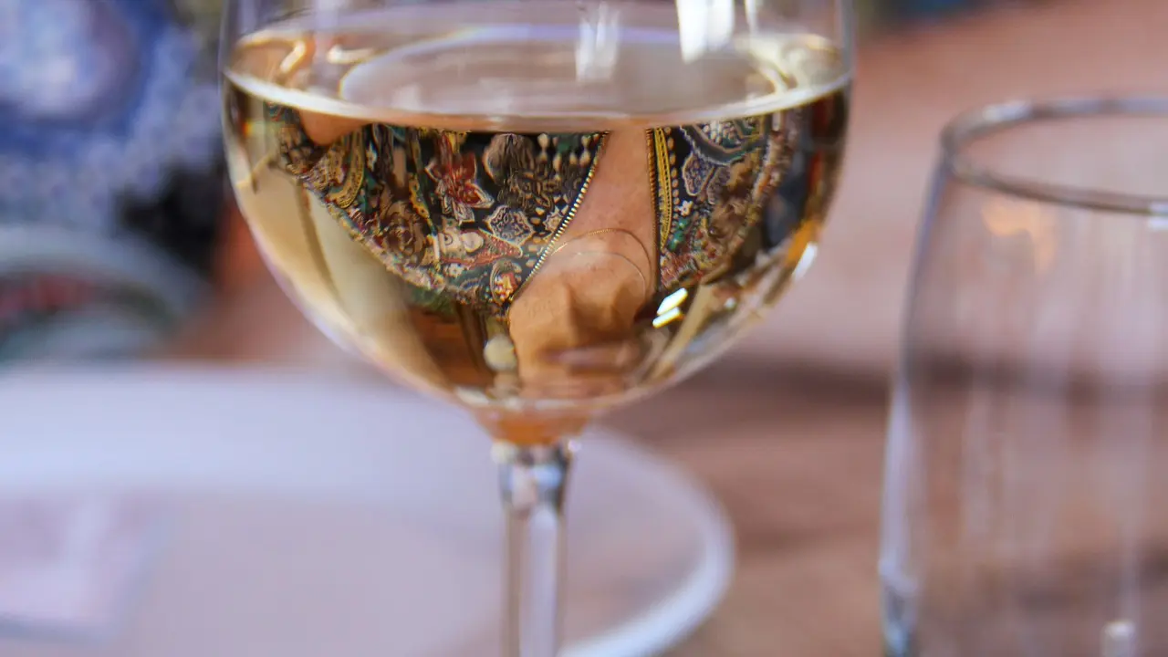 Verre de vin rosé