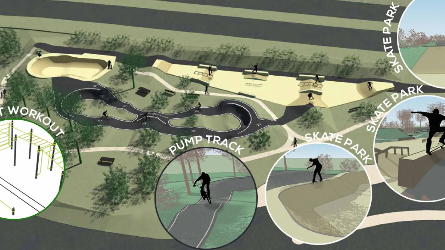Pumptrack et skate parc de Cuers
