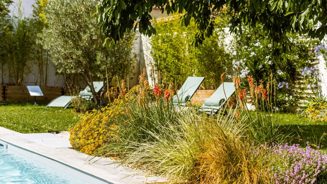 Les transat avec le jardin