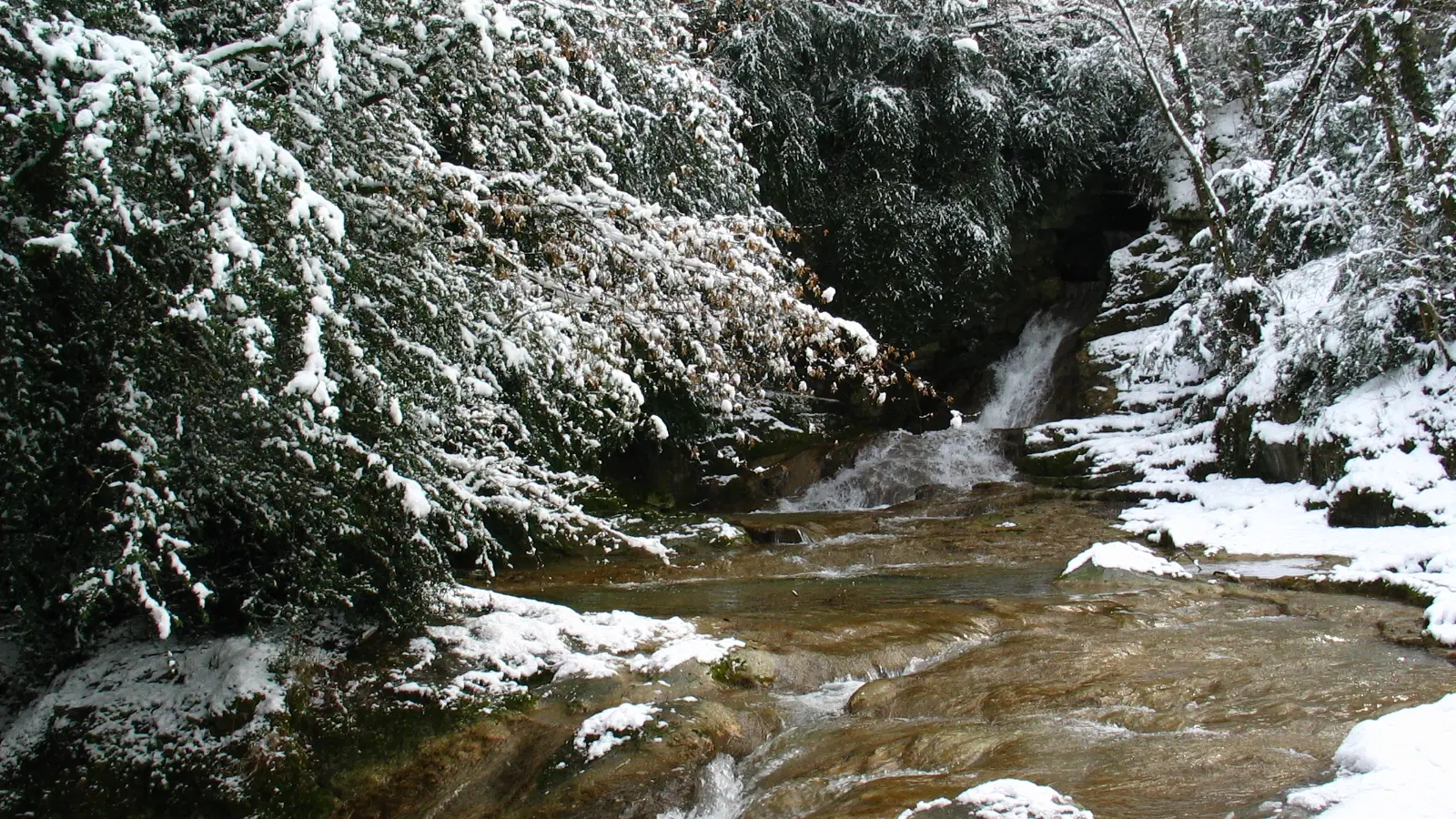 La 1ère cascade de Jacob en hiver.