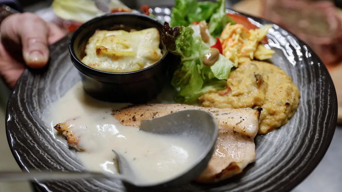 assiette composée par Sylvain