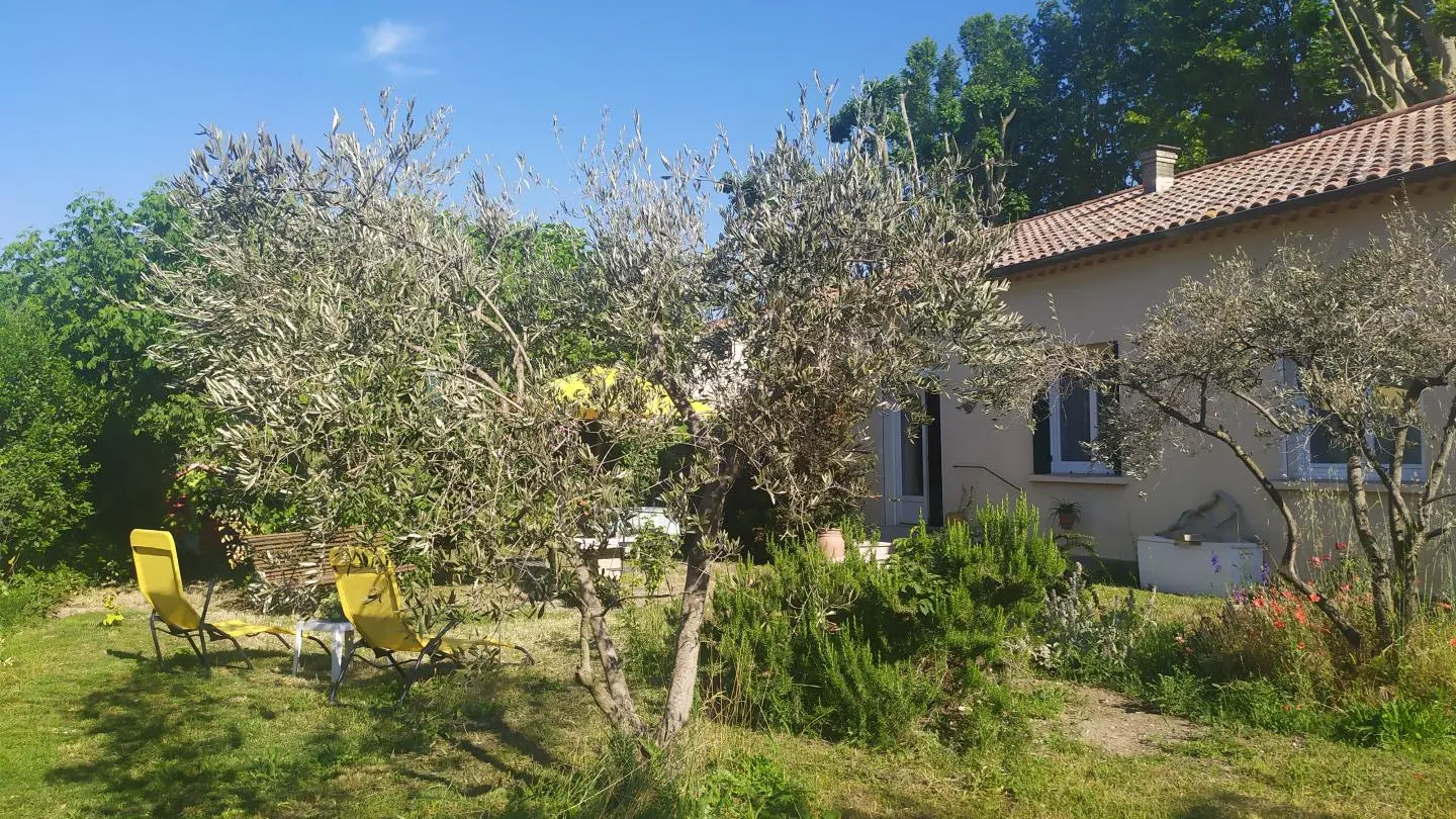le jardin et la maison coté sud