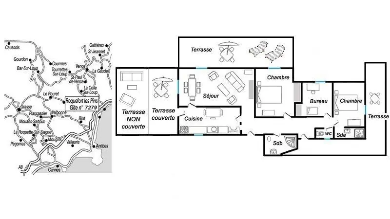 Plan du gîte