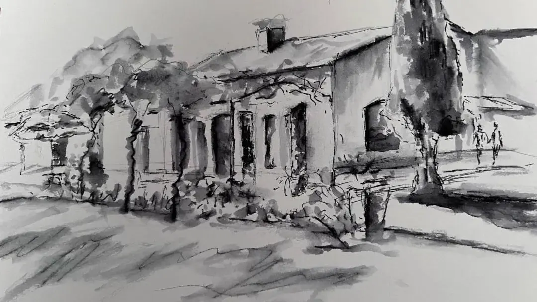 Dessin par Geneviève, une hôte du gîte