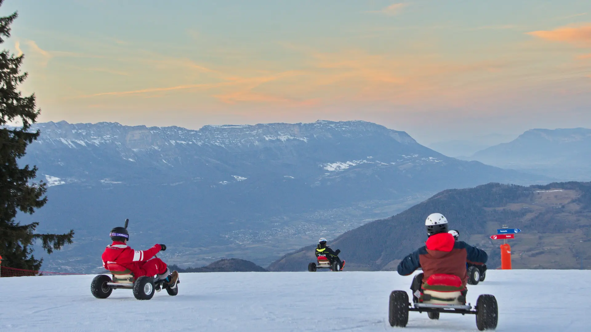 Activité après-ski Mountain Cart sur neige