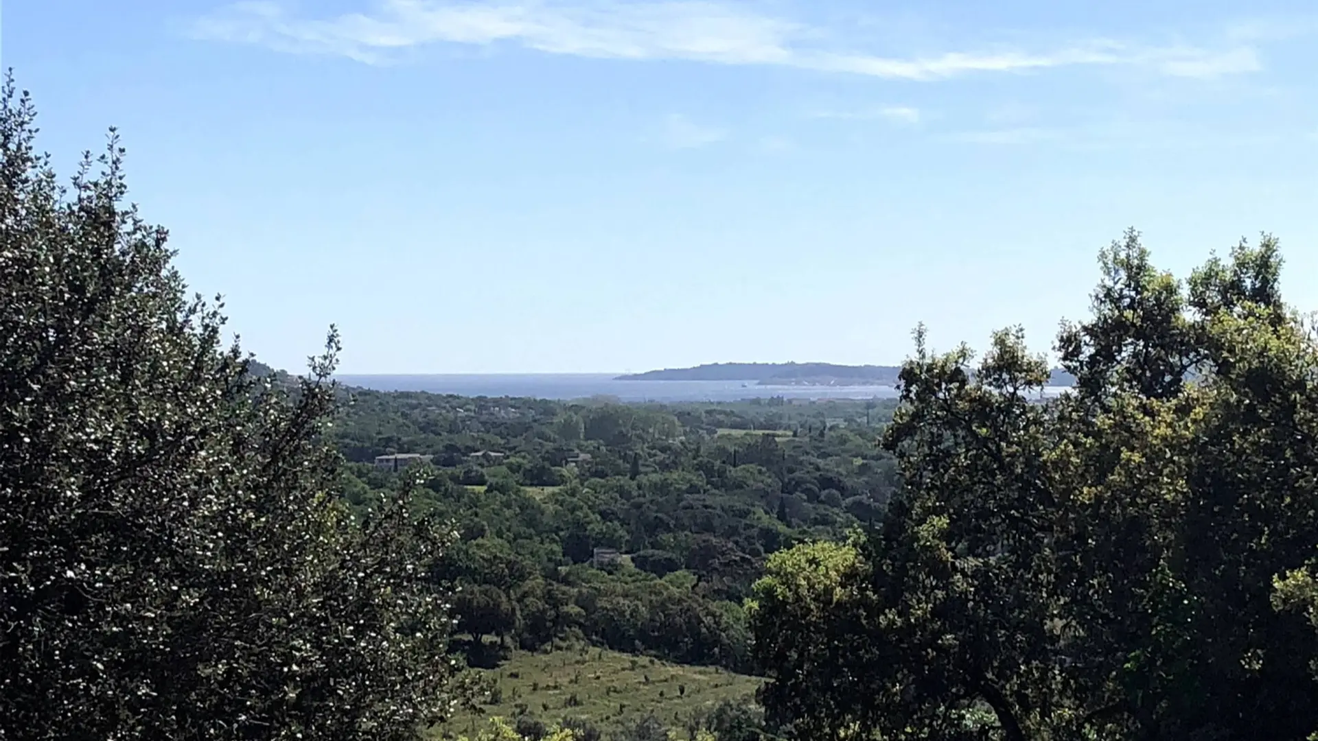 Panorama des collines verdoyantes de Grimaud et ses alentours