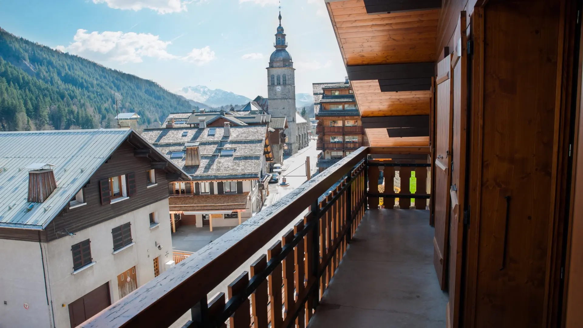 Vue balcon été/ Summer balcony view  - Tilleuls - Le Grand-Bornand