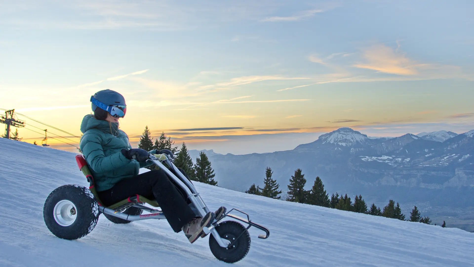 Activité après-ski Mountain Cart sur neige