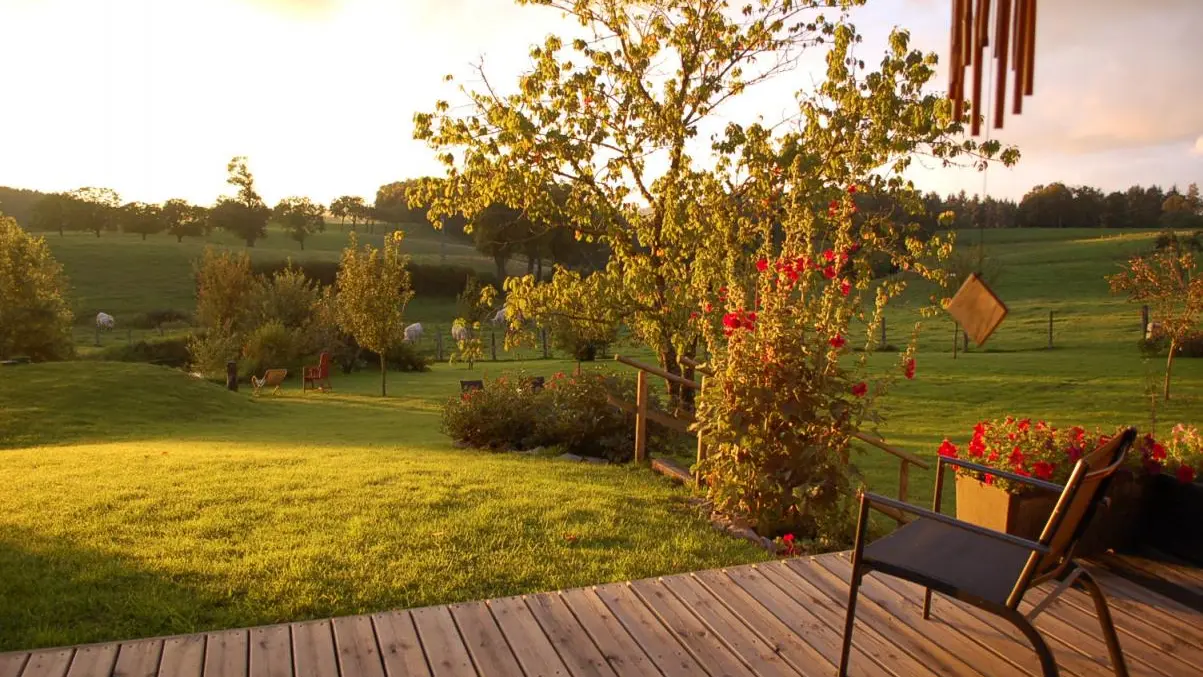 Coucher de soleil sur la terrasse Allier Auvergne