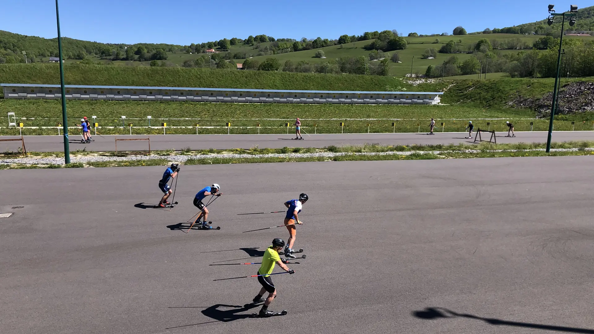 Ski roue au stade de biathlon des Plans d'Hotonnes