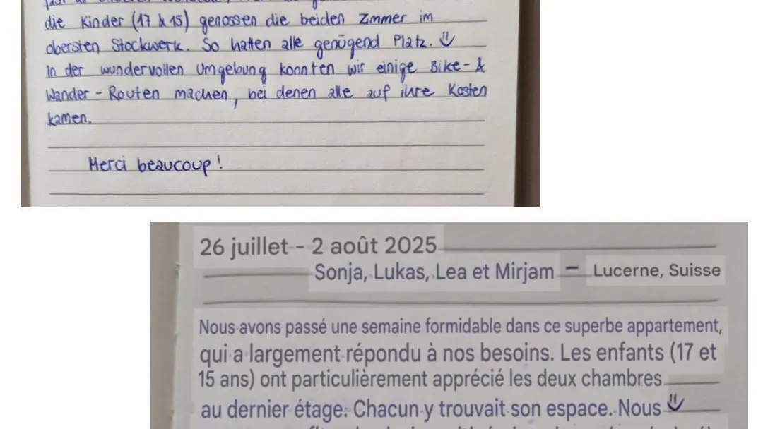 Extrait livre d'or