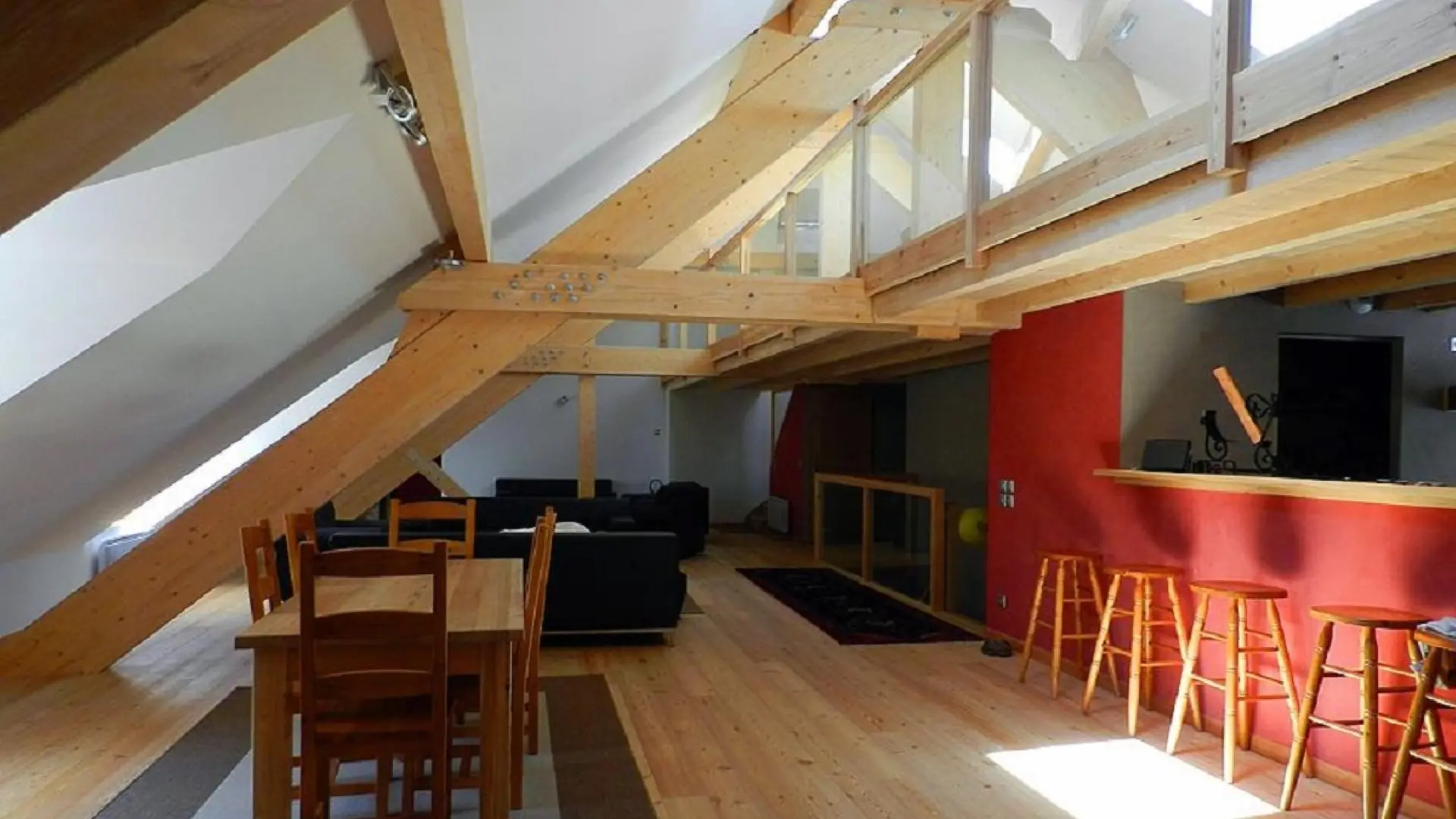 Le salon dans la grande pièce de vie