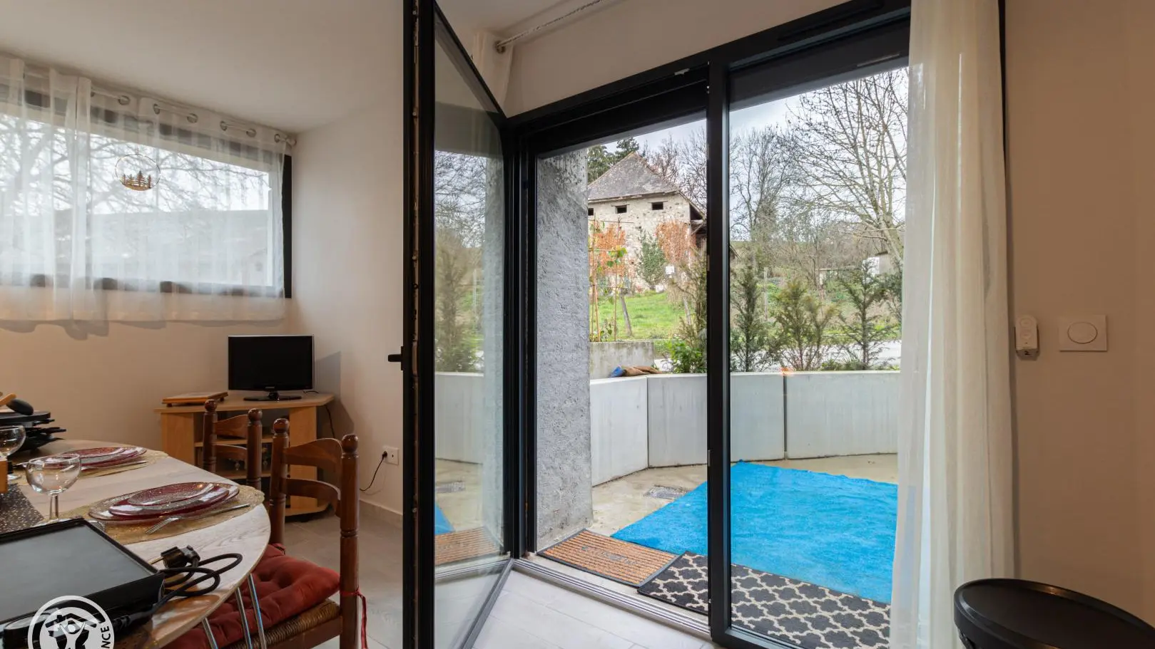 Accès à la terrasse privative