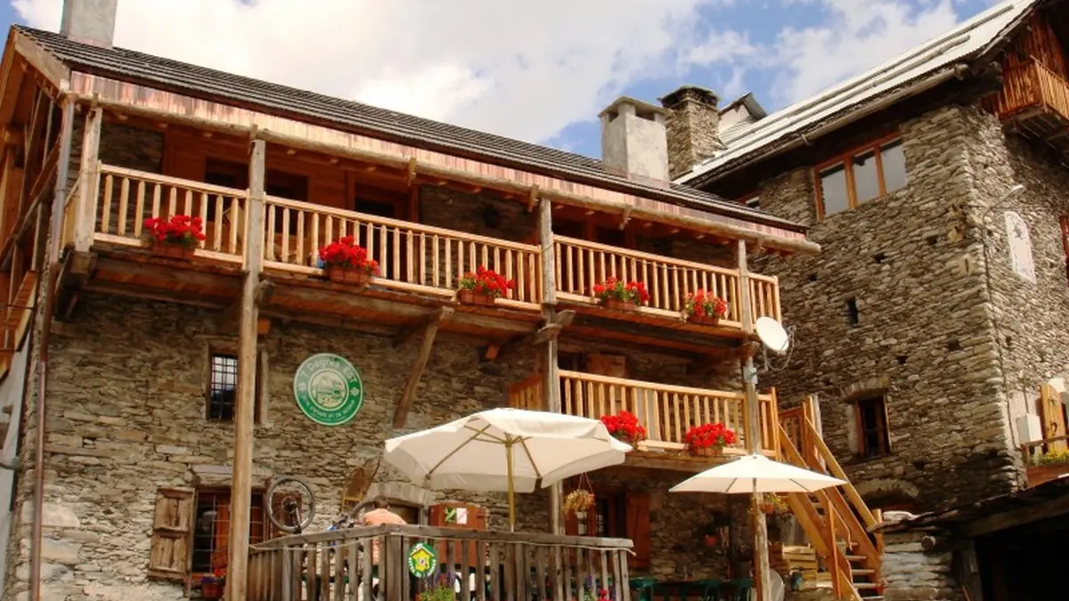 Extérieur du gîte en hiver