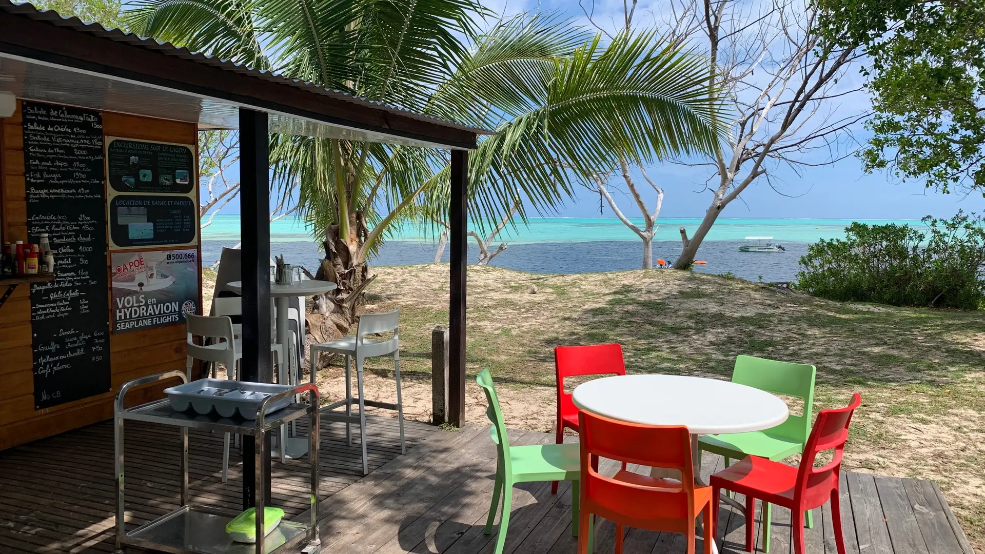 Photo du snack avec vue sur mer