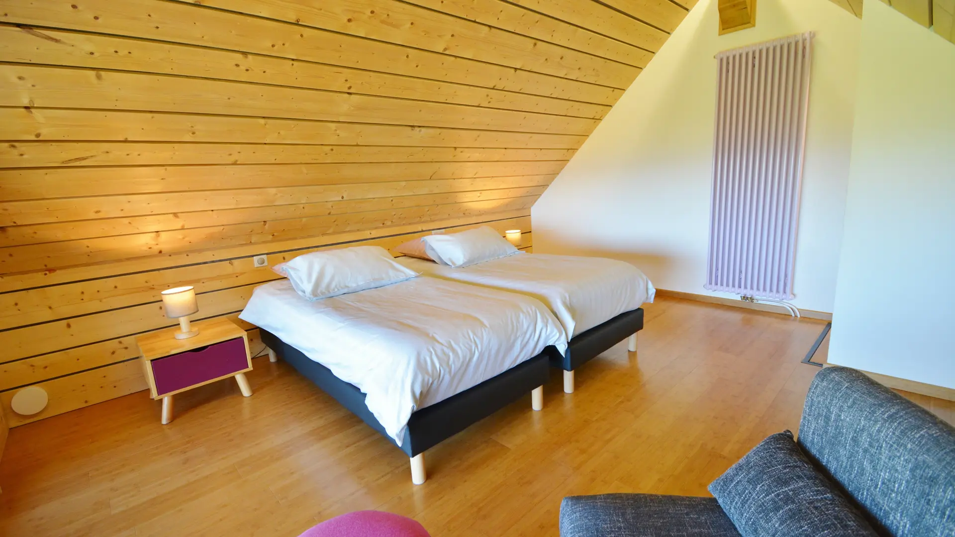 Chambre de la Chouette avec vue  au 2ème étage du Gîte Etoile Boréale