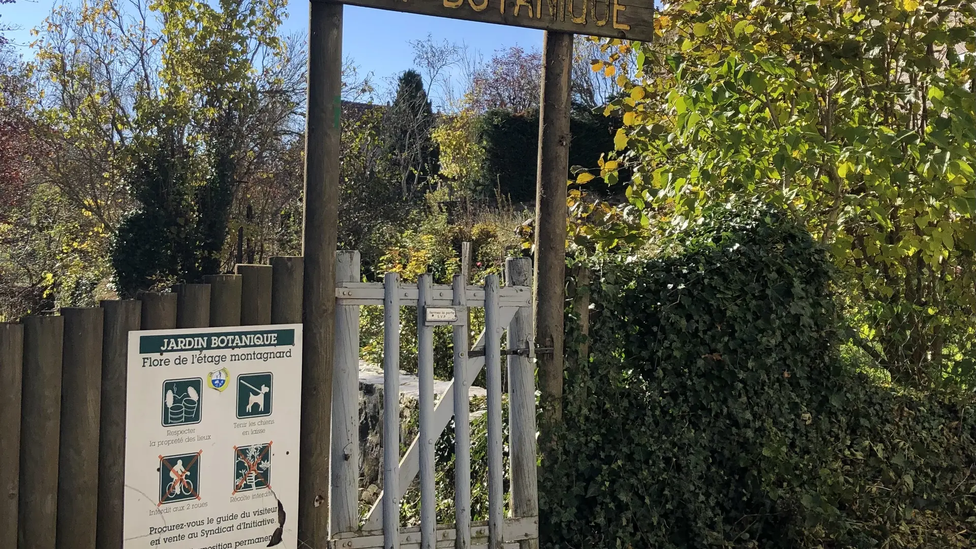 L'entrée du Jardin botanique