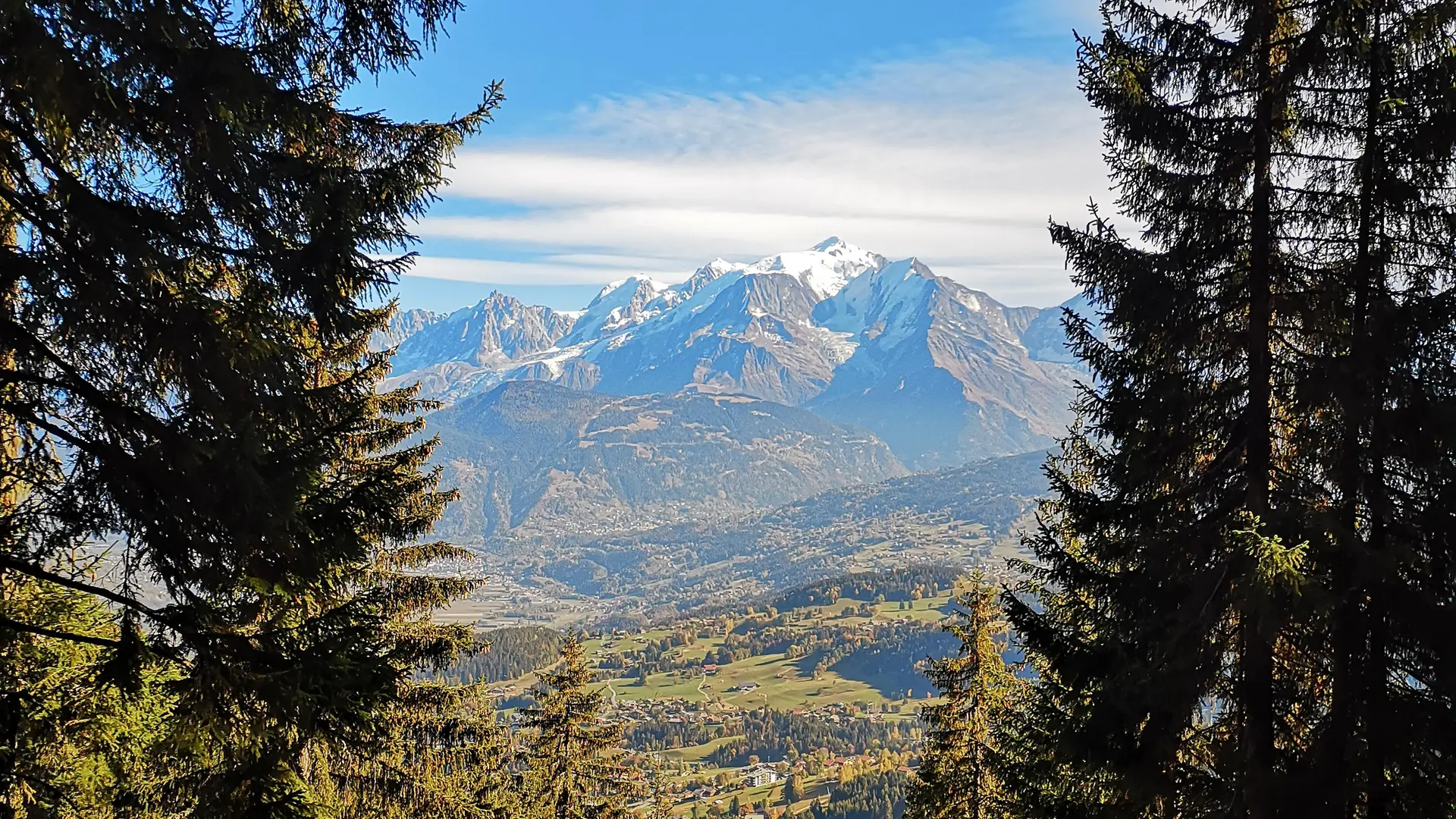 Vue depuis le chemin de Tête Noire