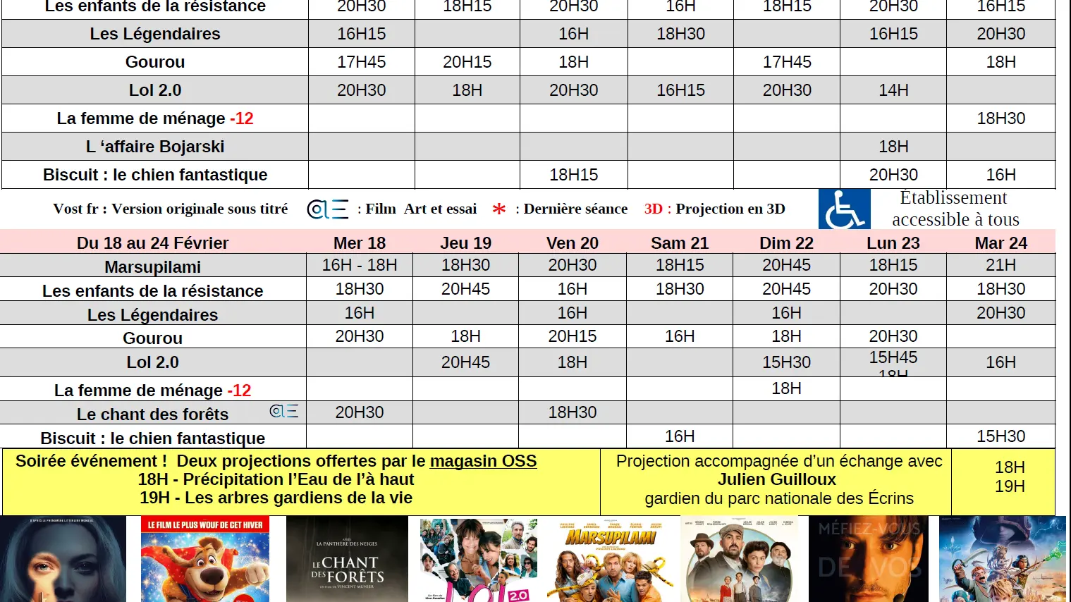 Programme Cinéma Le Poom_Orcières