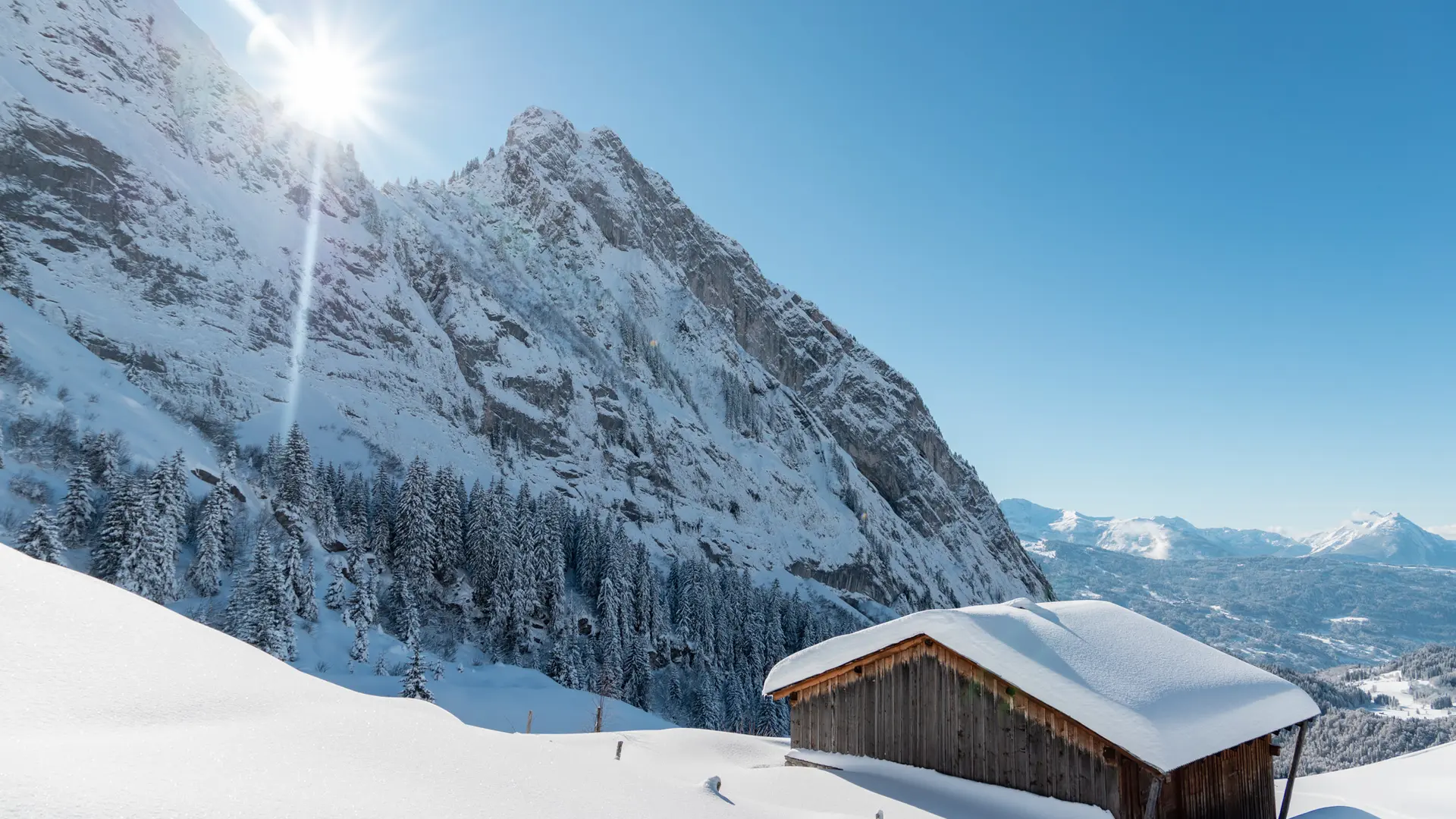 DENTS CHALET BOSTAN SOLEIL NEIGE