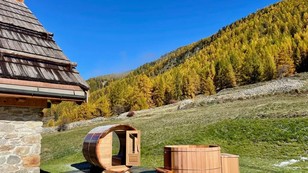 Bain nordique et sauna jardin