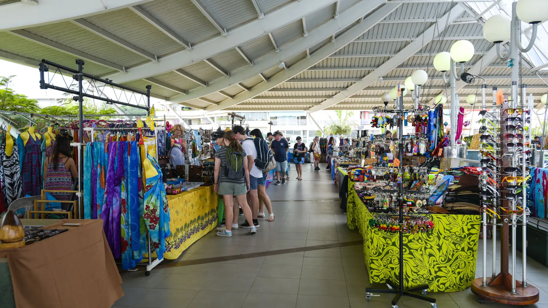 The crafts market on the first floor