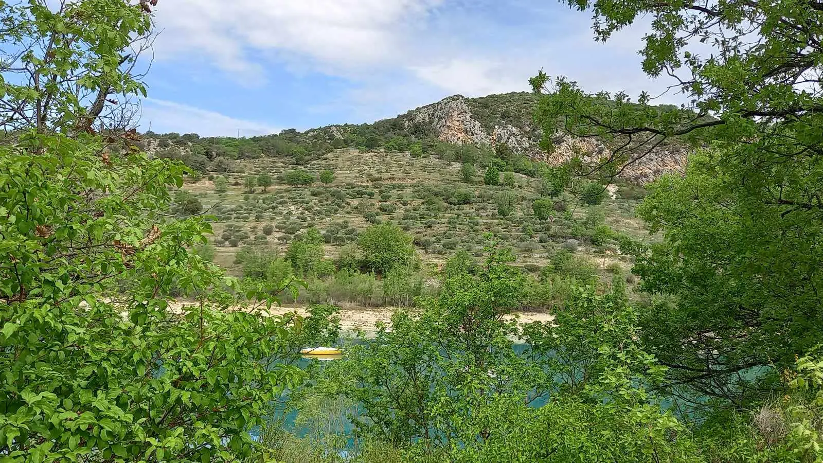 View from the car park before the village