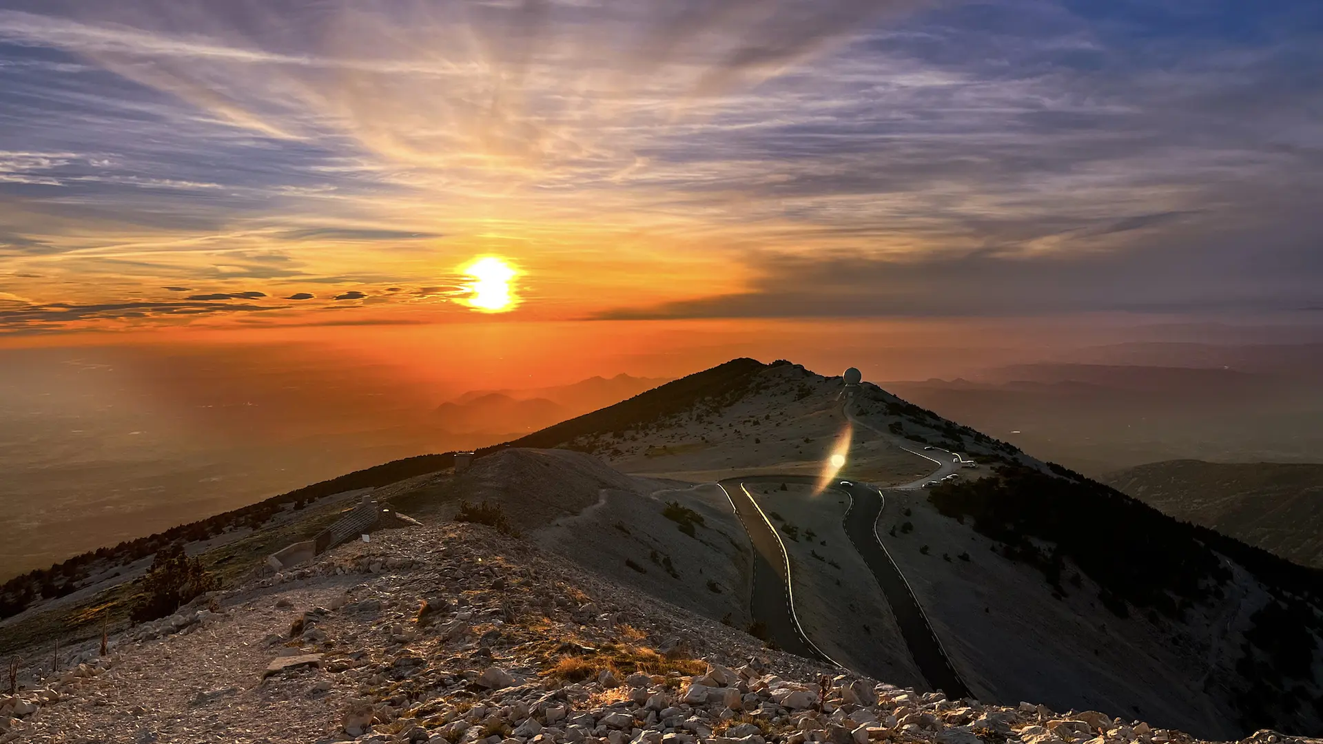 Coucher de soleil depuis le Ventoux