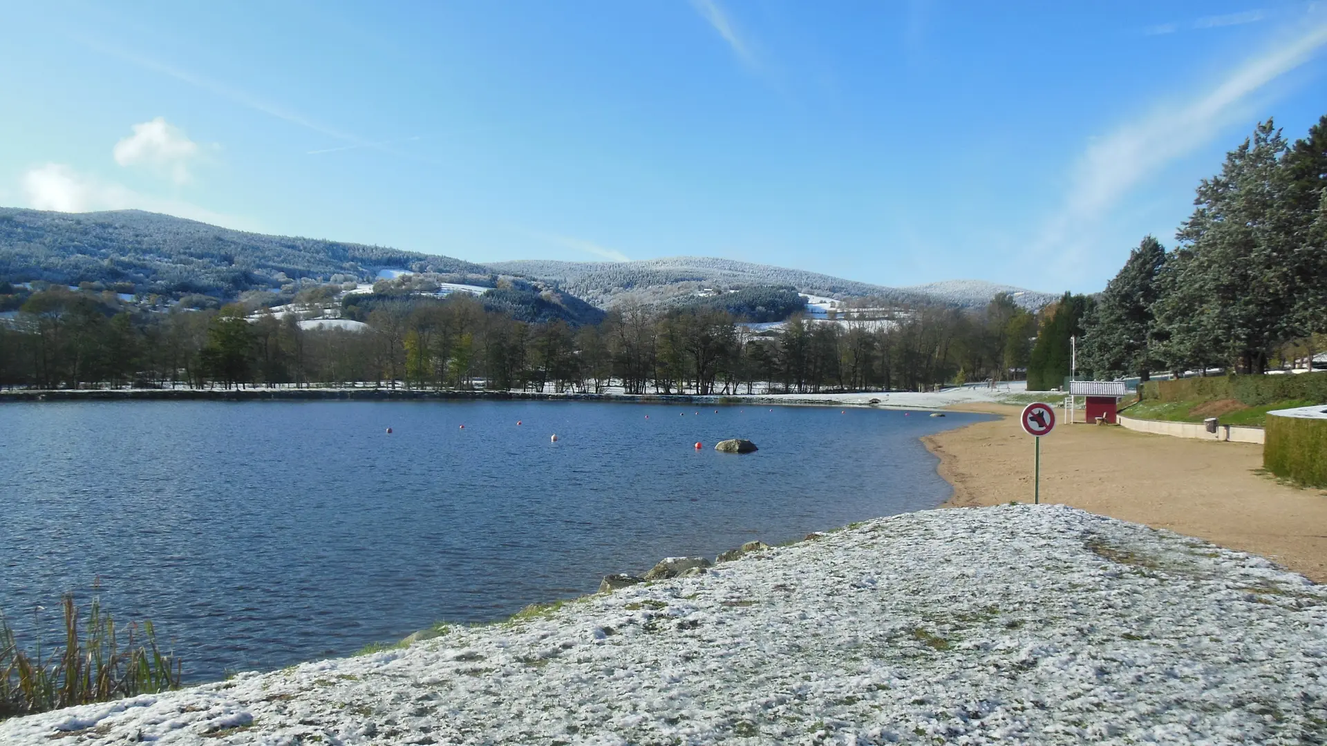 Plage - Plan d'eau Noirétable, Hiver