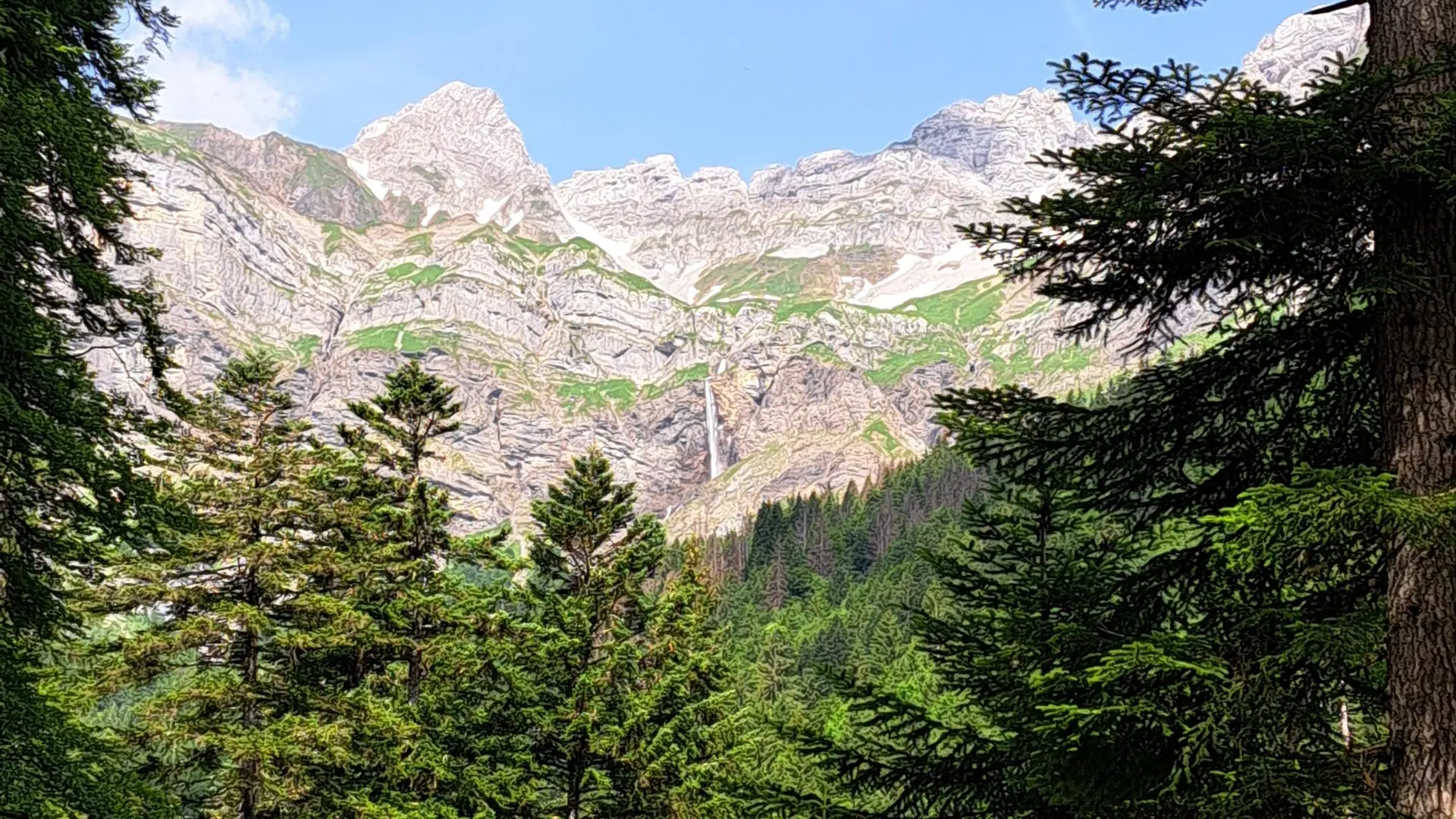 Les Aravis depuis le chemin