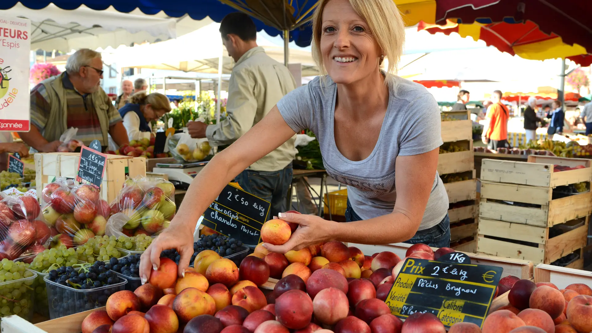 Sabine Rigal au marché