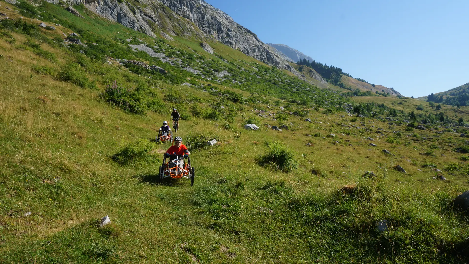 Fauteuil tout terrain de descente