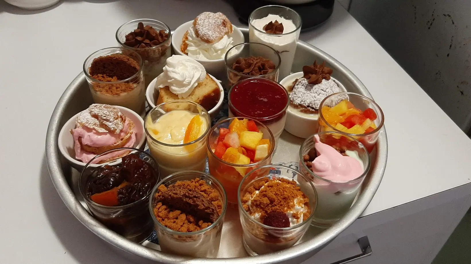 Présentation de desserts