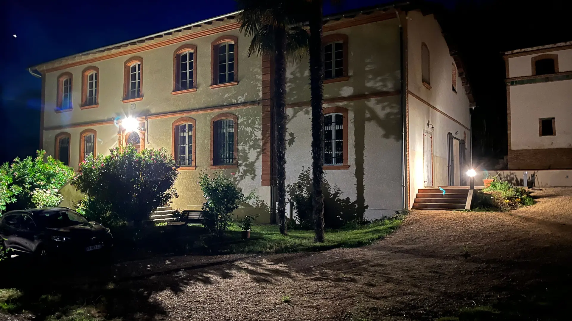 gîte villa santina en soirée