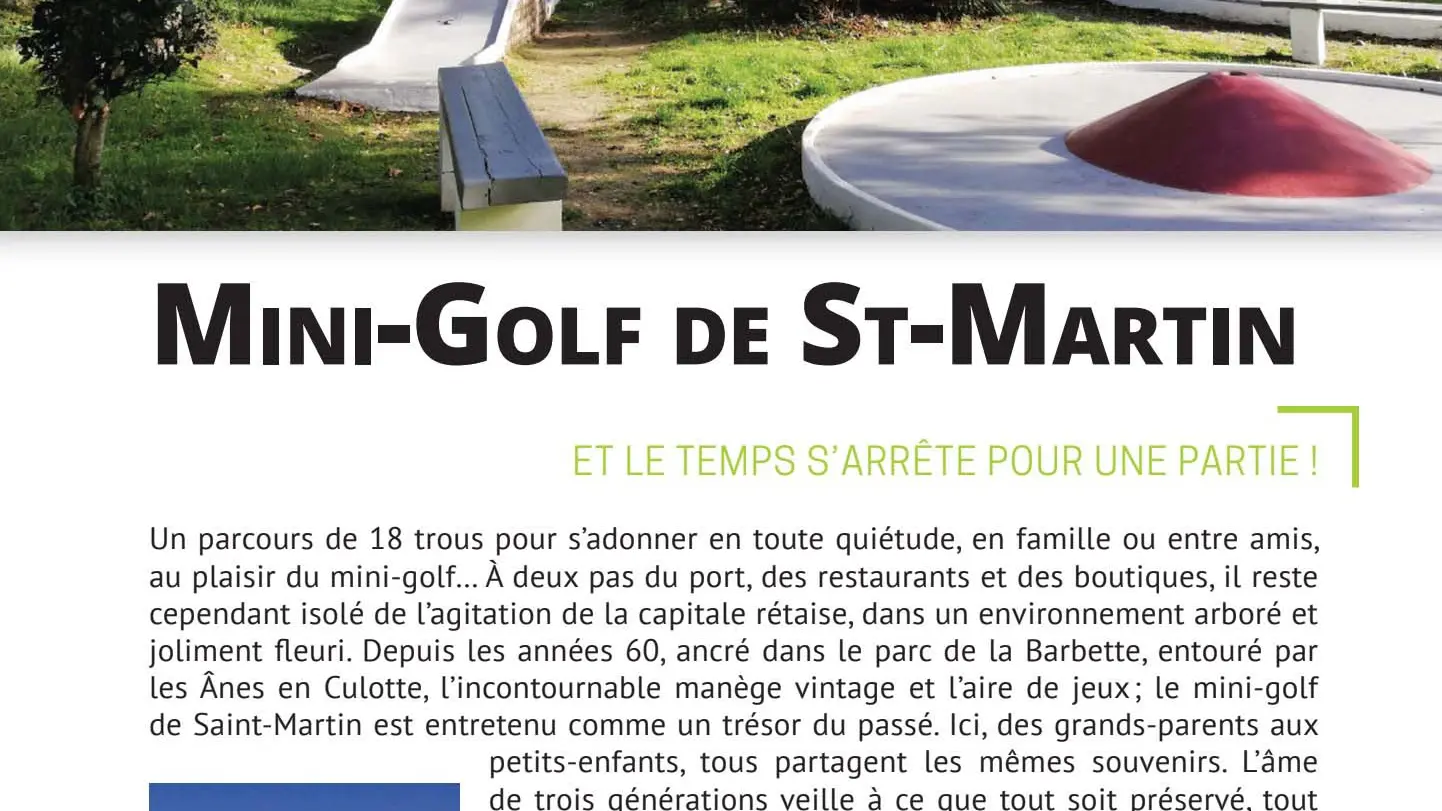 Article about Mini-Golf in Saint-Martin-de-Ré