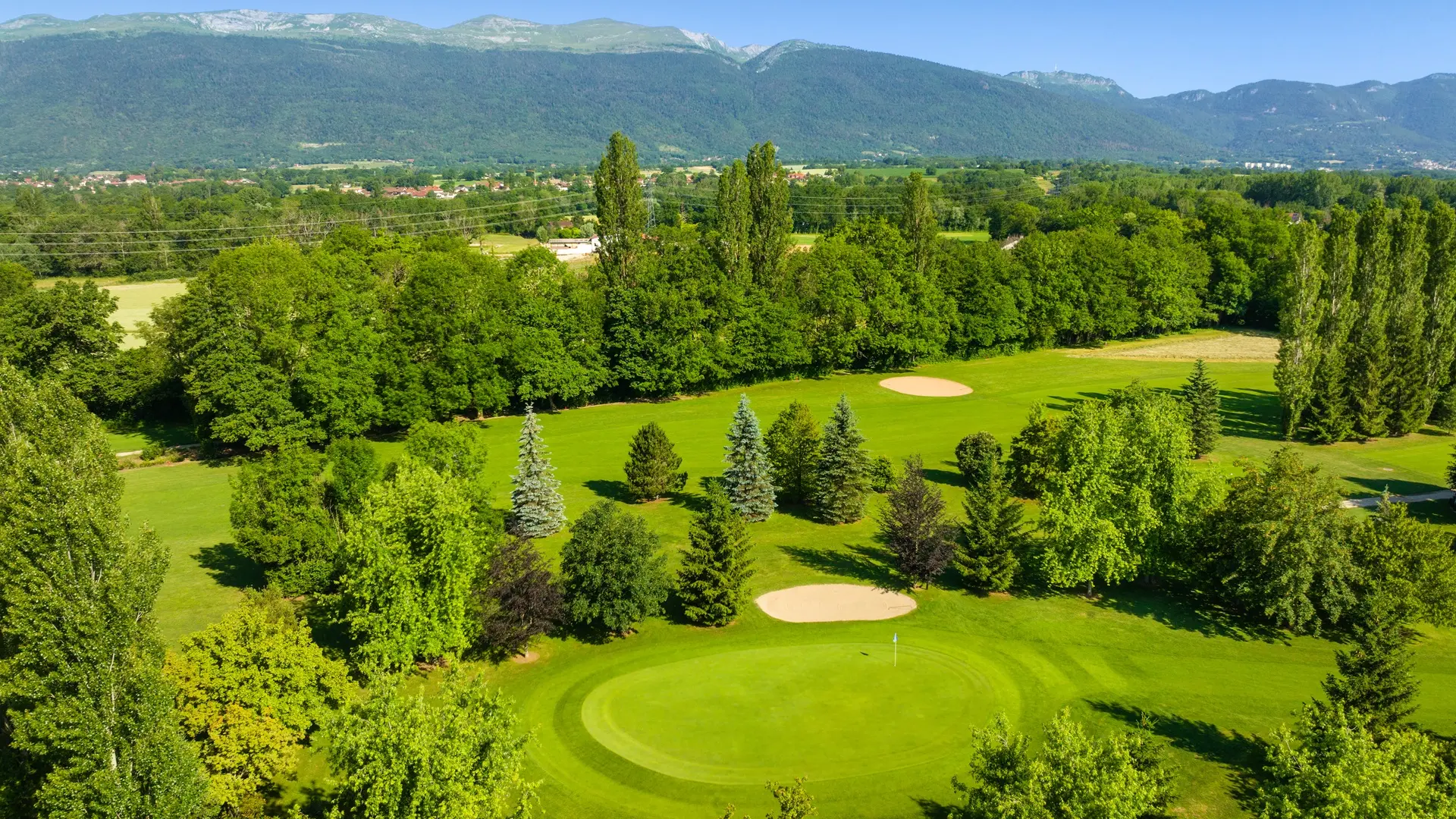 Vue aérienne format panoramique Golf de la Manchette