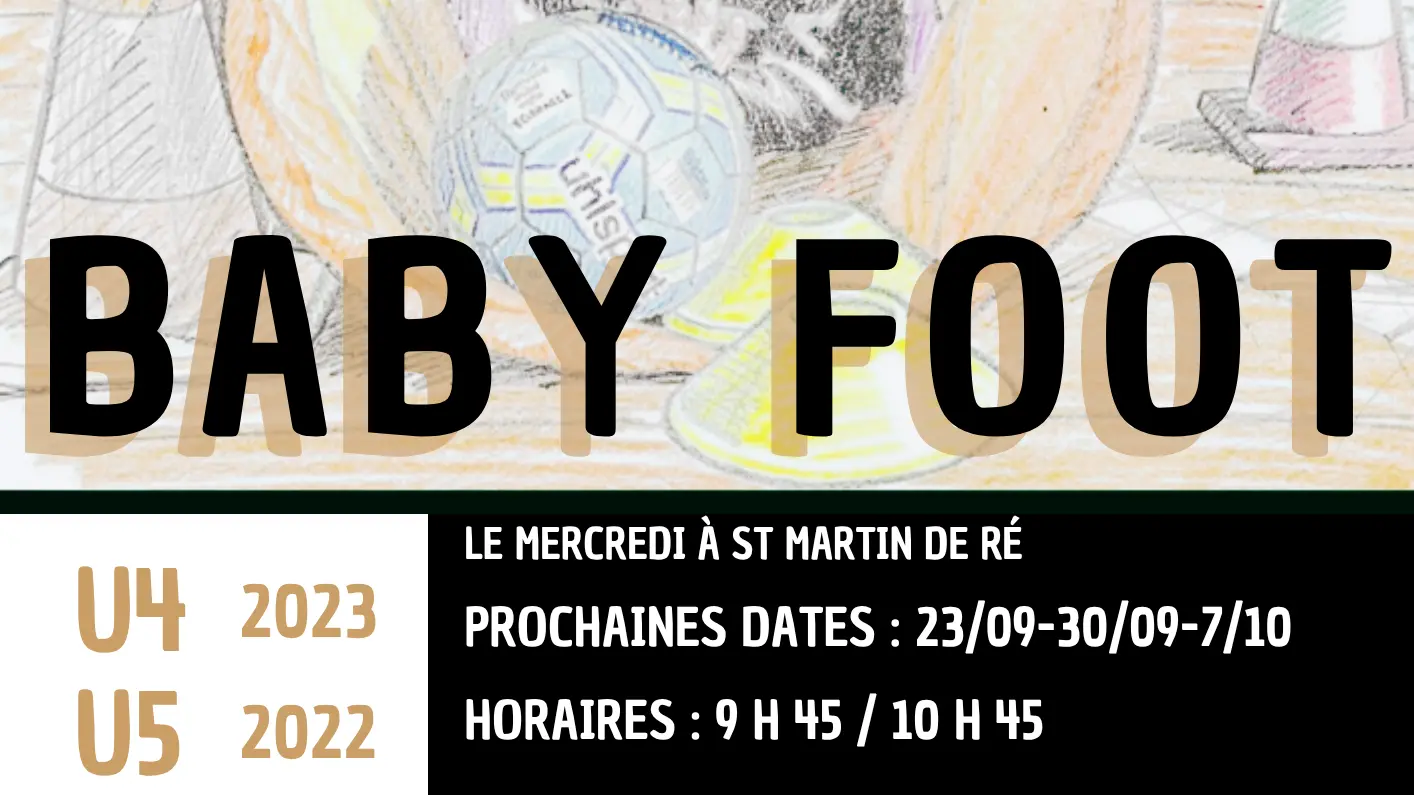 Séances de baby foot 1h pour les 3/4 ans par le Football Club Réthais_Saint-Martin-de-Ré