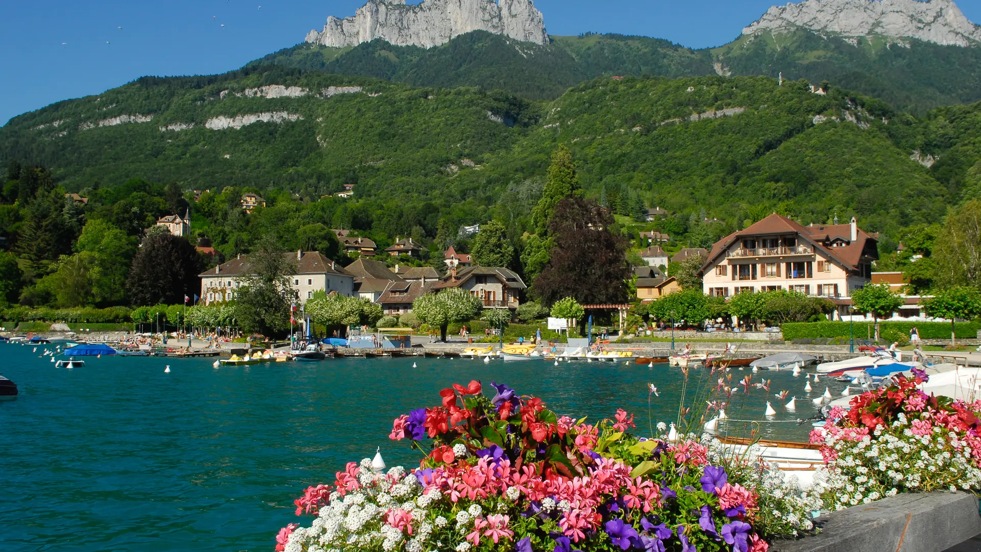 Vue de Talloires depuis l'embarcadère