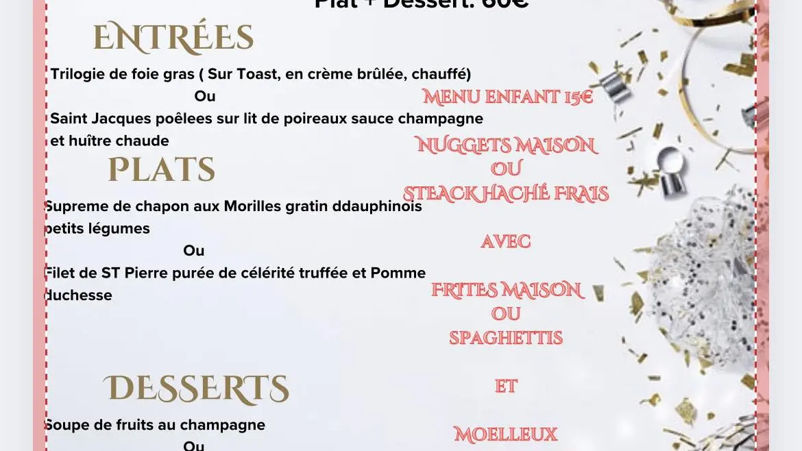 Menu 31/12