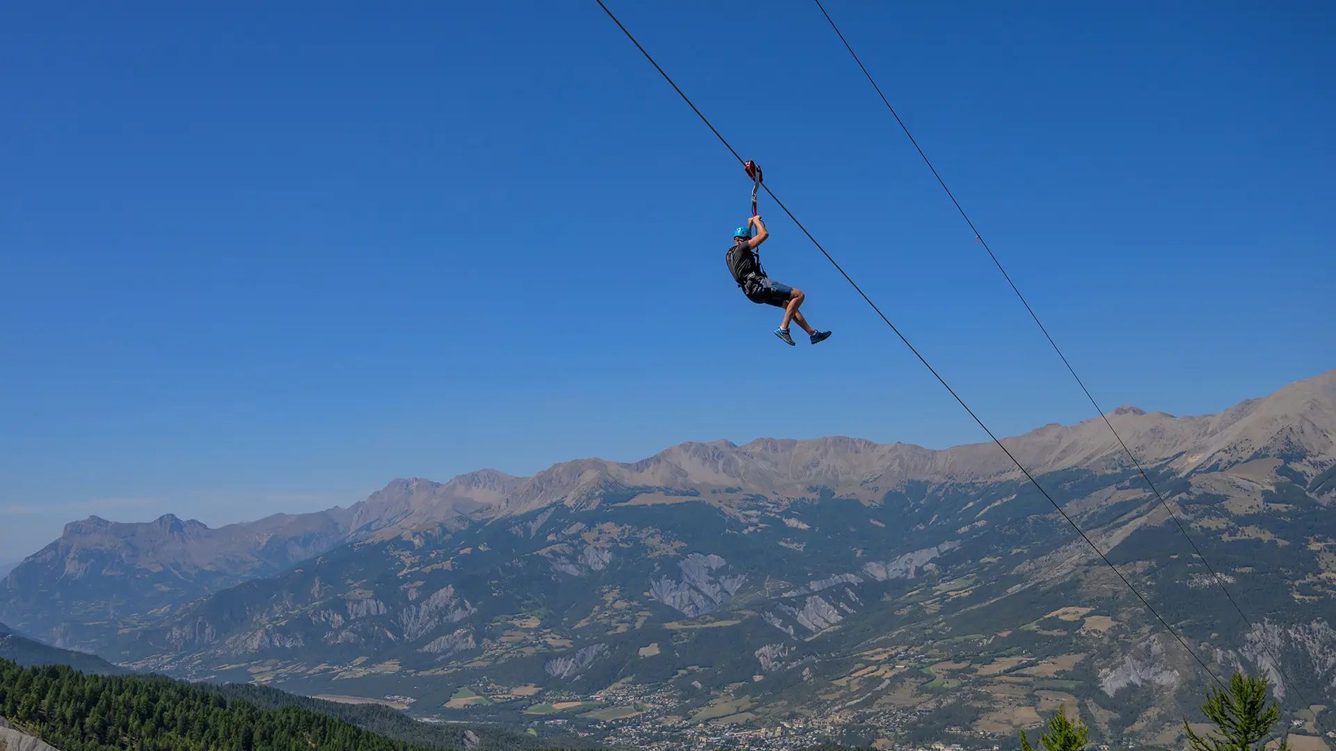 Tyrolienne géante Sauze Super Line