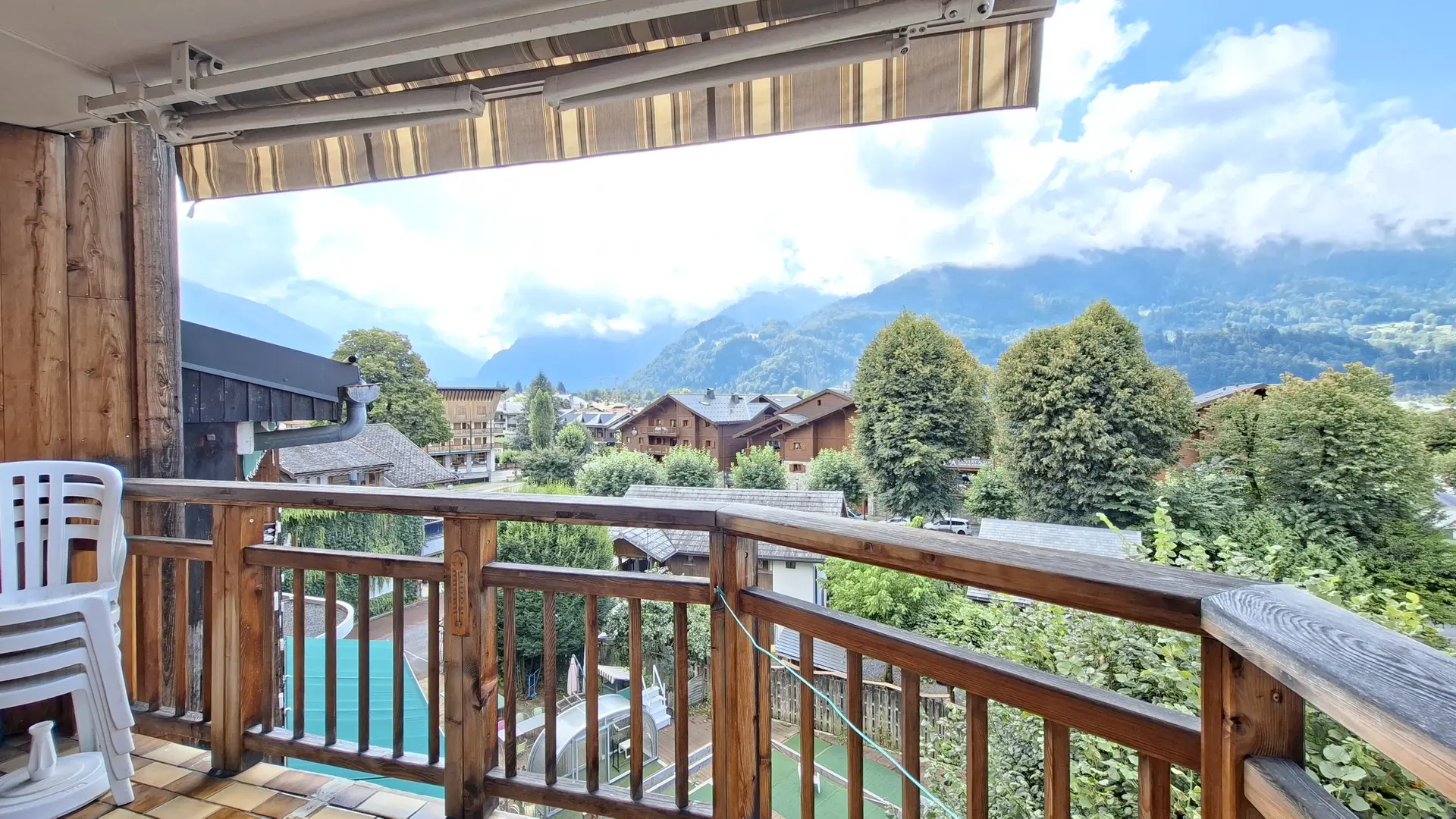 Uitzicht vanaf het balkon