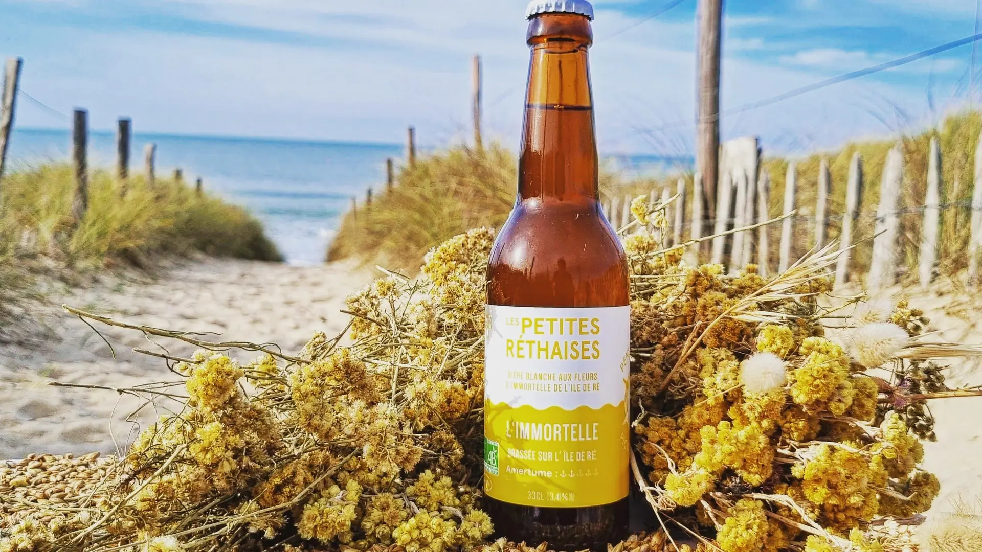 Bière à la fleur d'immortelle de l'île de Ré