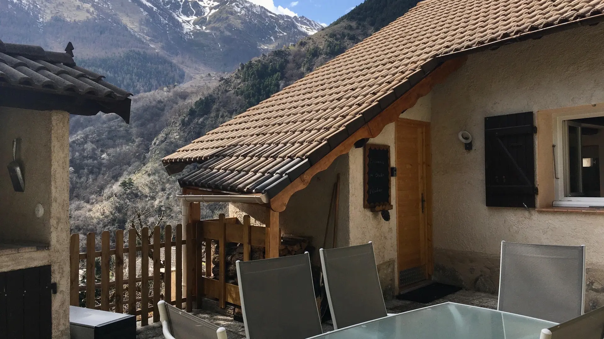 terrasse vue montagne