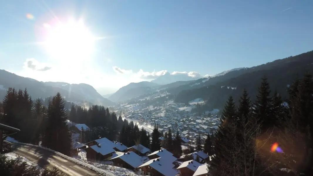 Vue du chalet hiver