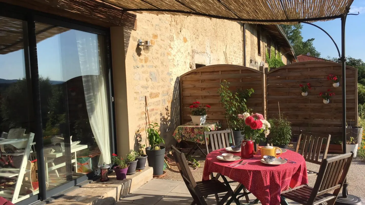 La terrasse ombragée
