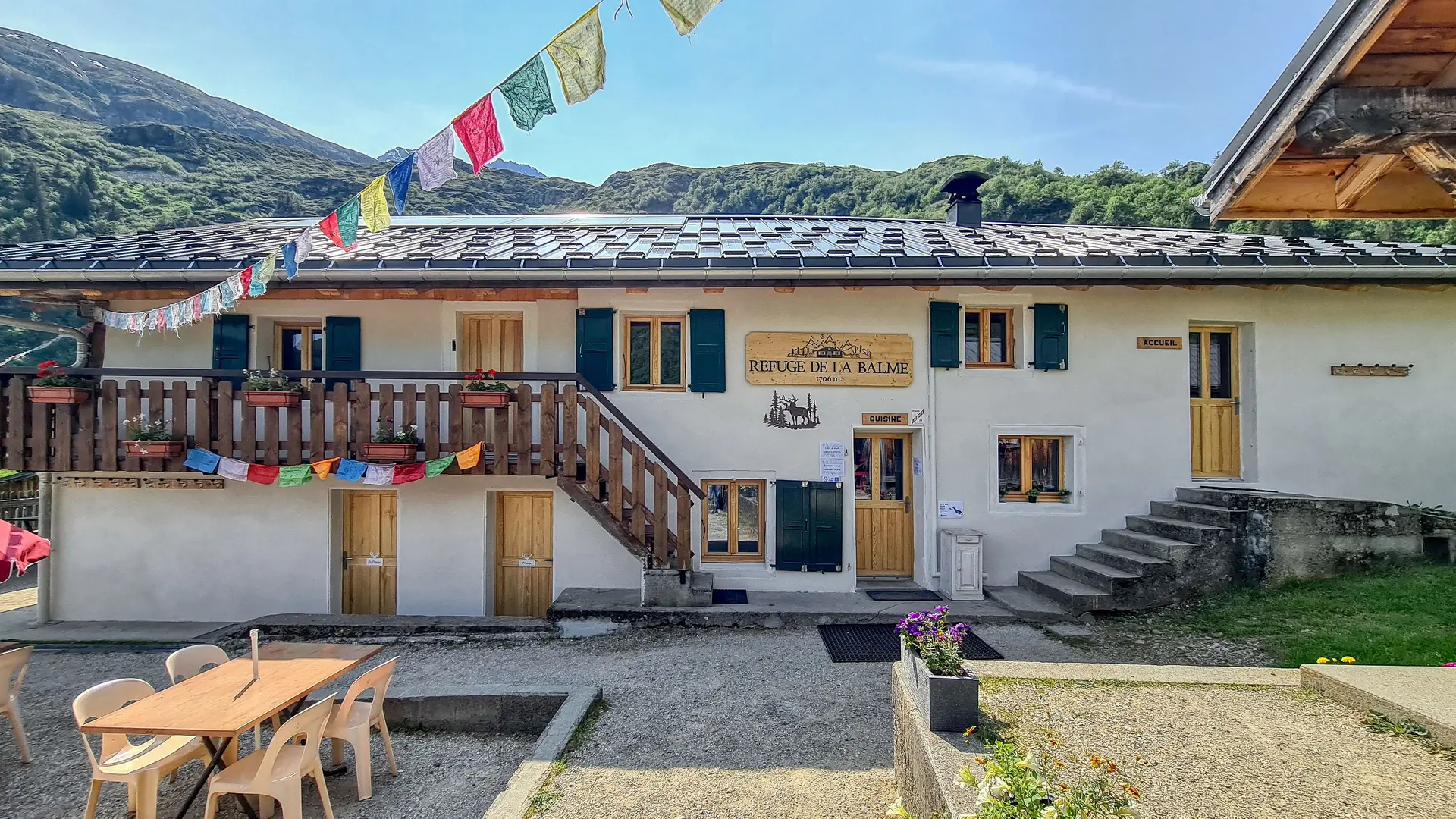 Le refuge de la Balme, au coeur de la réserve naturelle des Contamines-Montjoie