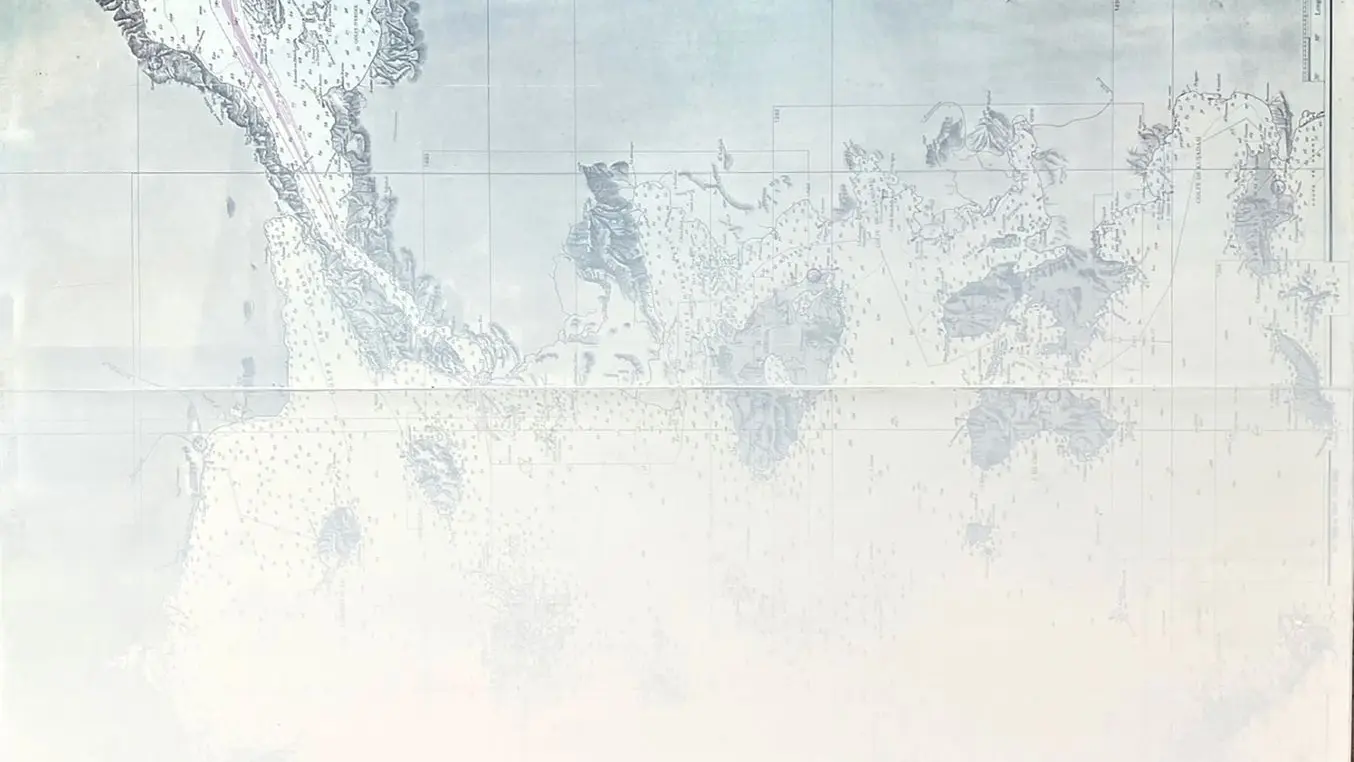 peinture sur carte marine bords de mer